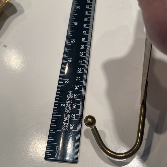 HAMSA Brass Hand Hooks, Set of 2 - Picture 4 of 8